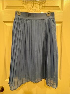 adidas Light Blue Pleated Midi Skirt